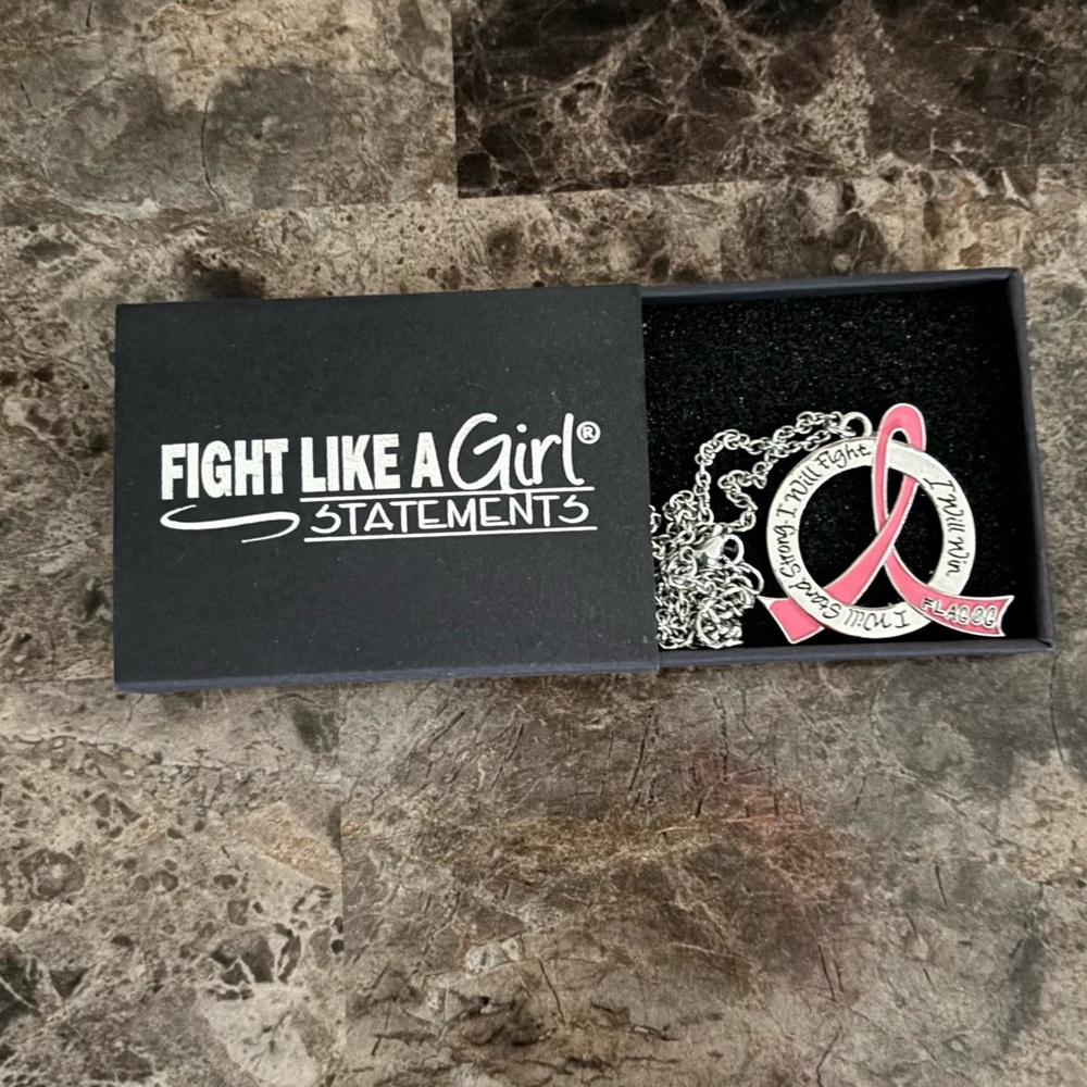 Fight Like A Girl Statement Necklace Adjustable Stainless Steel Jewelry New